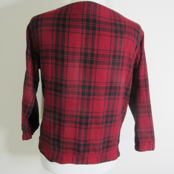 MADEWELL Herald Curtis Tee Red/Black Plaid Top M - Picture 4 of 5